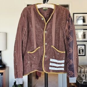 SUAY Brown Upcycled Towel Jacket XXS